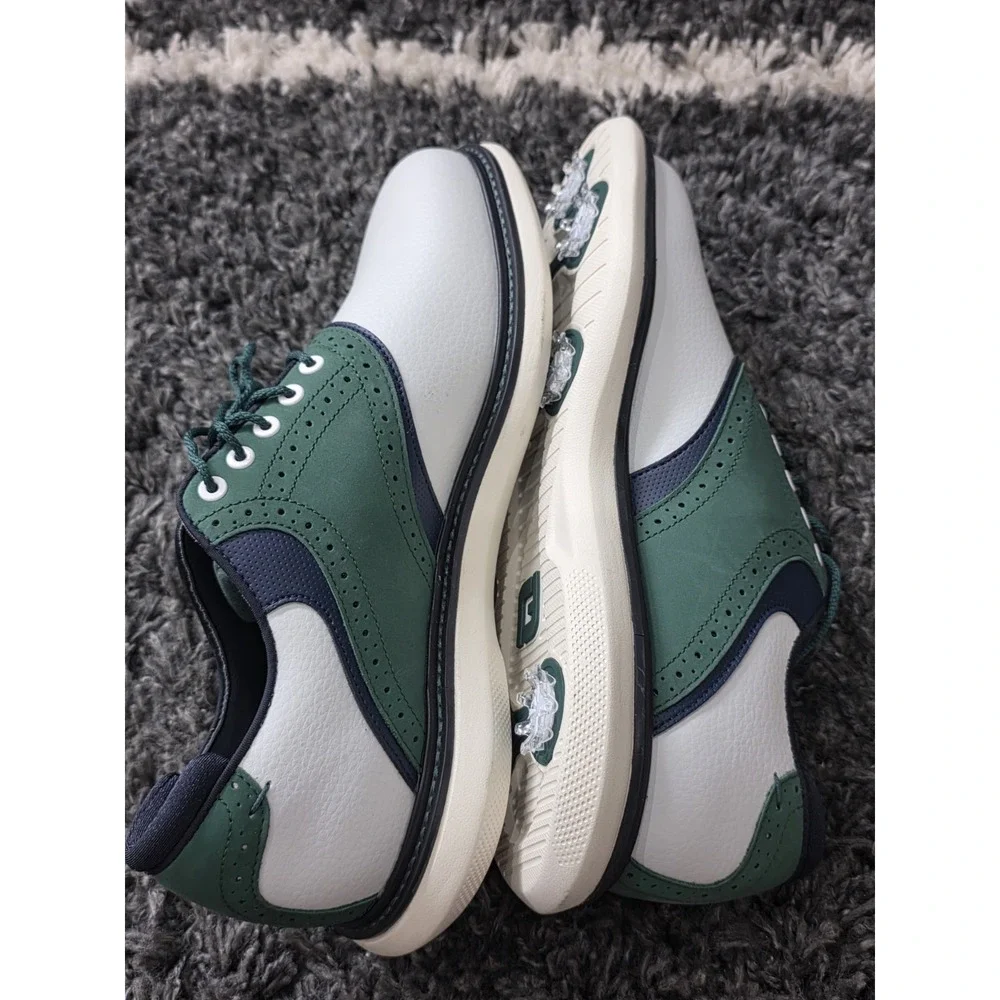 New Footjoy Traditions Mens Size 9M White/Navy/Olive #57969